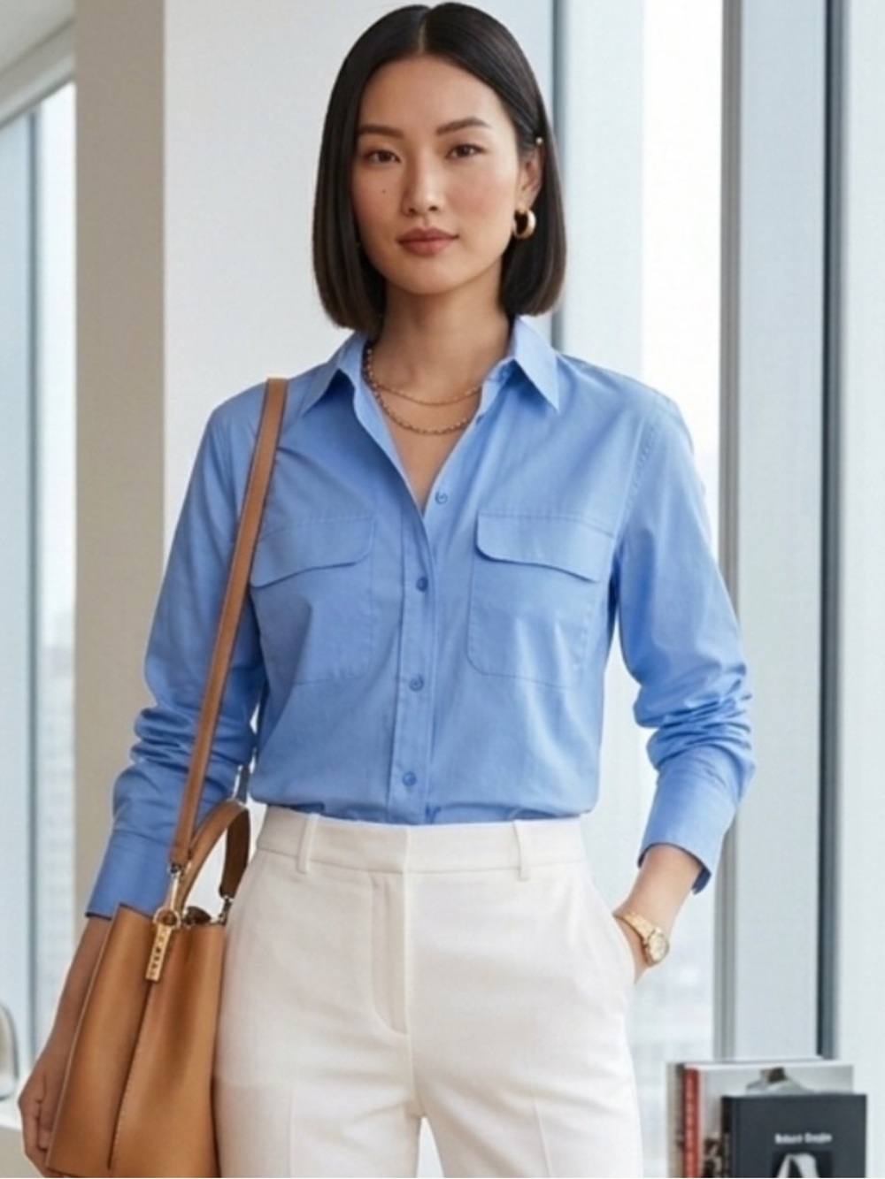 Equipment FEMME light, cotton blouse M